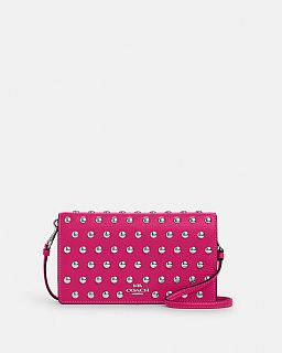 Anna Foldover Clutch With Rivets