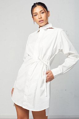 Sabik Shirt With Biomorphic Pocket Detail White