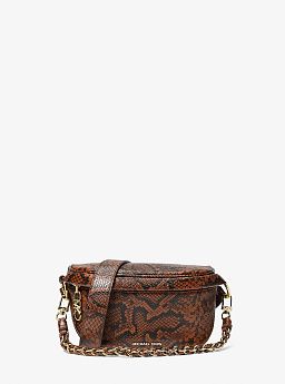 Slater Extra-Small Snake Embossed Leather Sling Pack