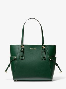 Voyager Small Crossgrain Leather Tote Bag