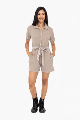 Mineral Wash Cotton Playsuit