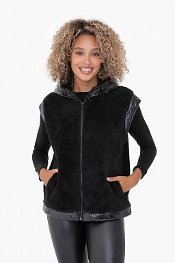 Plush Faux Fur Zip Up