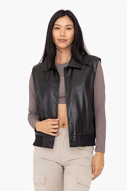 Vegan Leather Bomber Style